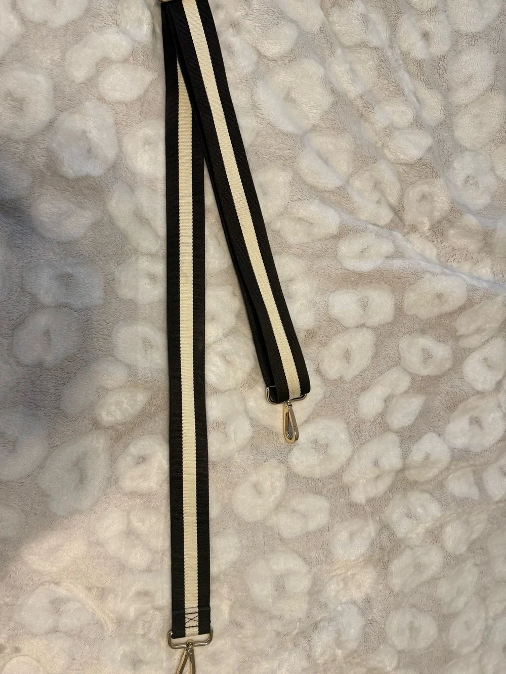 Valentino by Mario Valentino Black Leather Studded Crossbody with Striped Strap